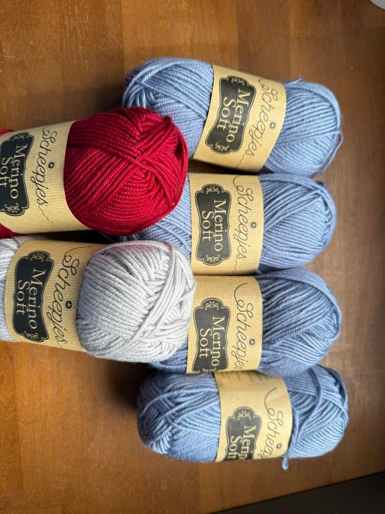 6 bollen Scheepjes Merino Soft, Ophalen of Verzenden, Nieuw, Breien of Haken, Wol of Garen