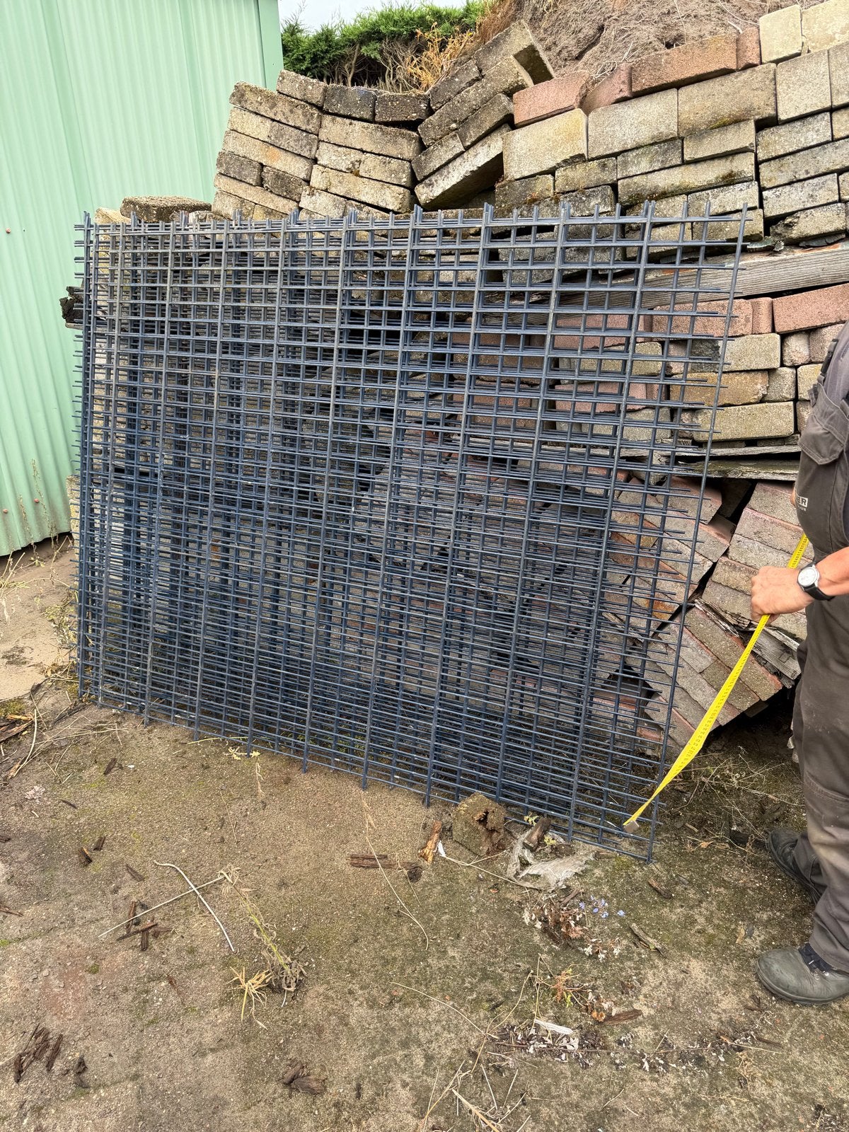5 stuks Dubbelstaafmat hekwerk 1,9 H x 1,5 B, Ophalen, Nieuw, IJzer, Dubbelstaafmat hekwerk