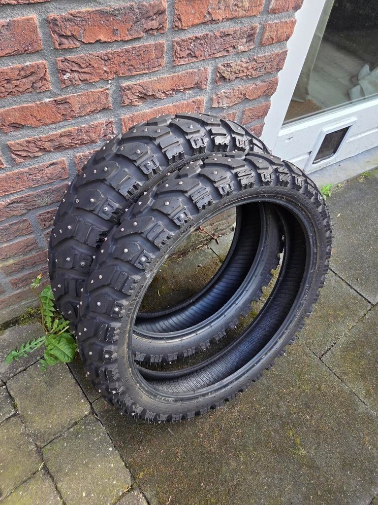 Set banden Mitas Enduro Trail, zo goed als nieuw, BMW R1250, Motoren, Ophalen, Gebruikt