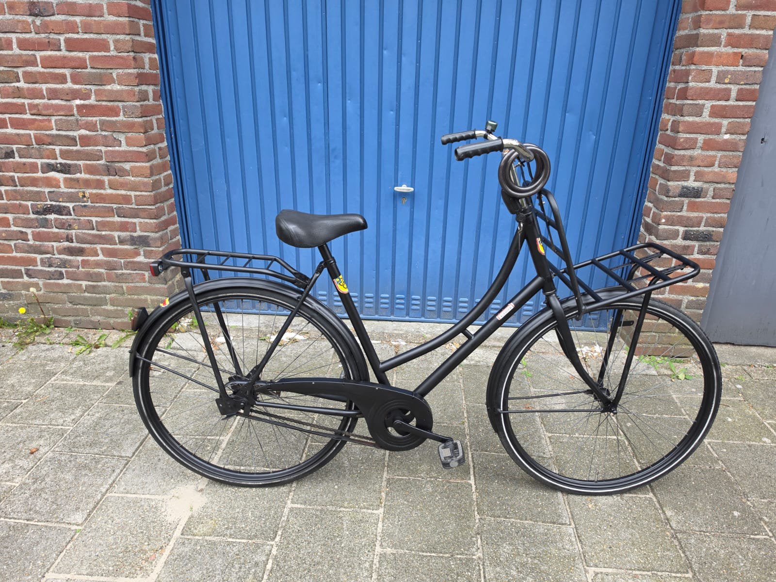 Omafiets stadsfiets met voordrager slot lichten ZGAN 28 inch, 53 tot 56 cm, Ophalen, Zo goed als nieuw