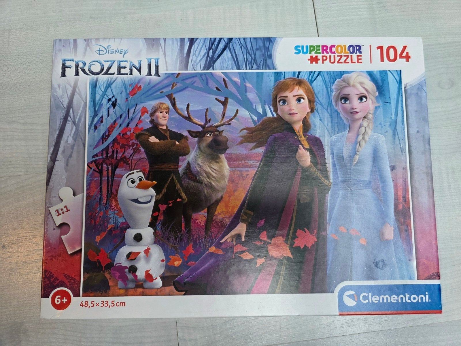 Disney Frozen II Supercolor Legpuzzel 104 stukjes, Ophalen of Verzenden, Meer dan 50 stukjes, Nieuw, 6 jaar of ouder