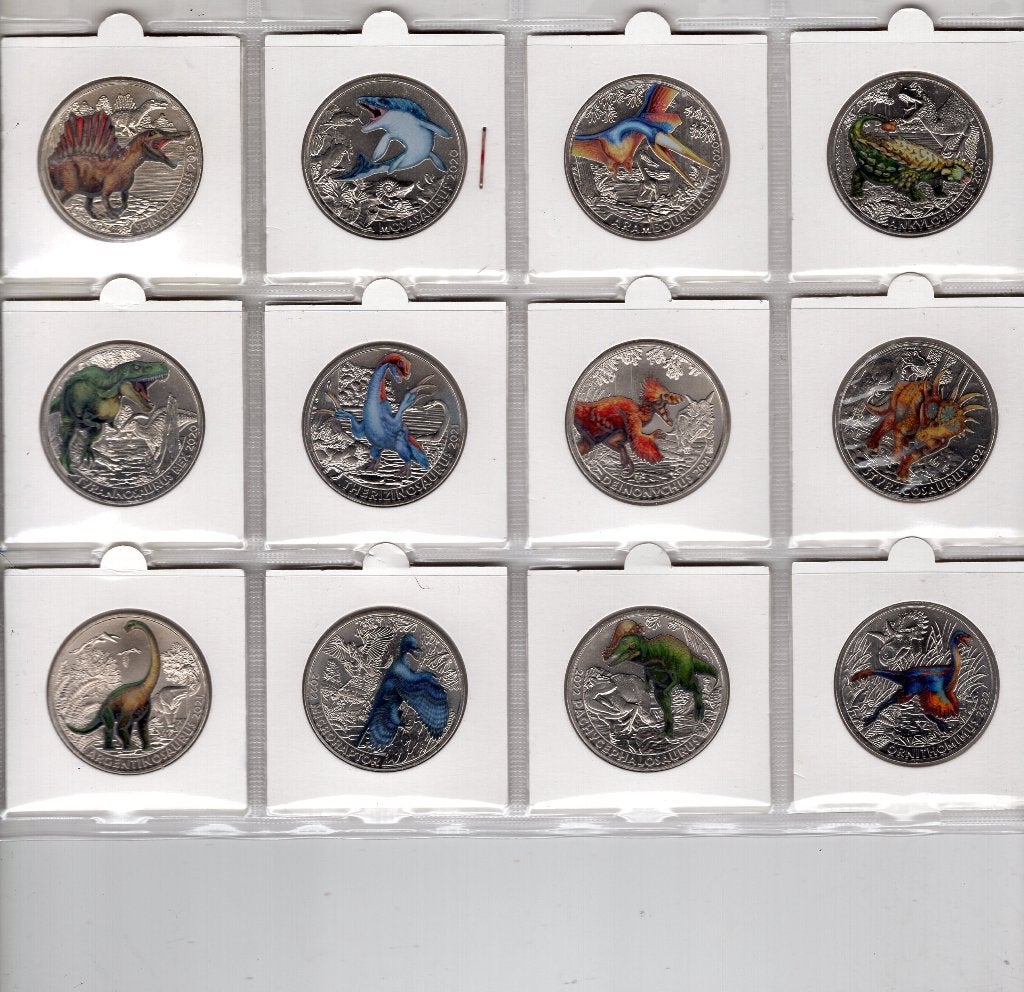 12x 3 Euro Oostenrijk 2019-2022 - Super Saurier Complete Set, Verzenden, Oostenrijk, 10 euro, Setje