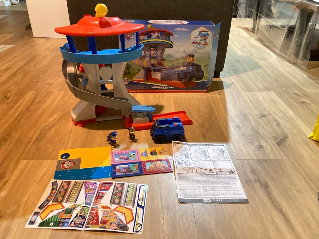 Paw Patrol Uitkijktoren Speelset met Voertuig en Figuren, Ophalen of Verzenden, Zo goed als nieuw, Jongen of Meisje