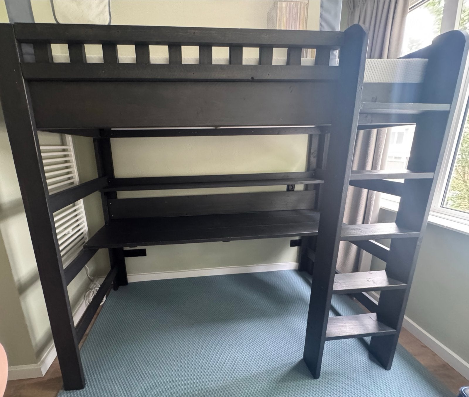 Hoogslaper met bureau, Ophalen, Hoogslaper, Eenpersoons, 210 cm
