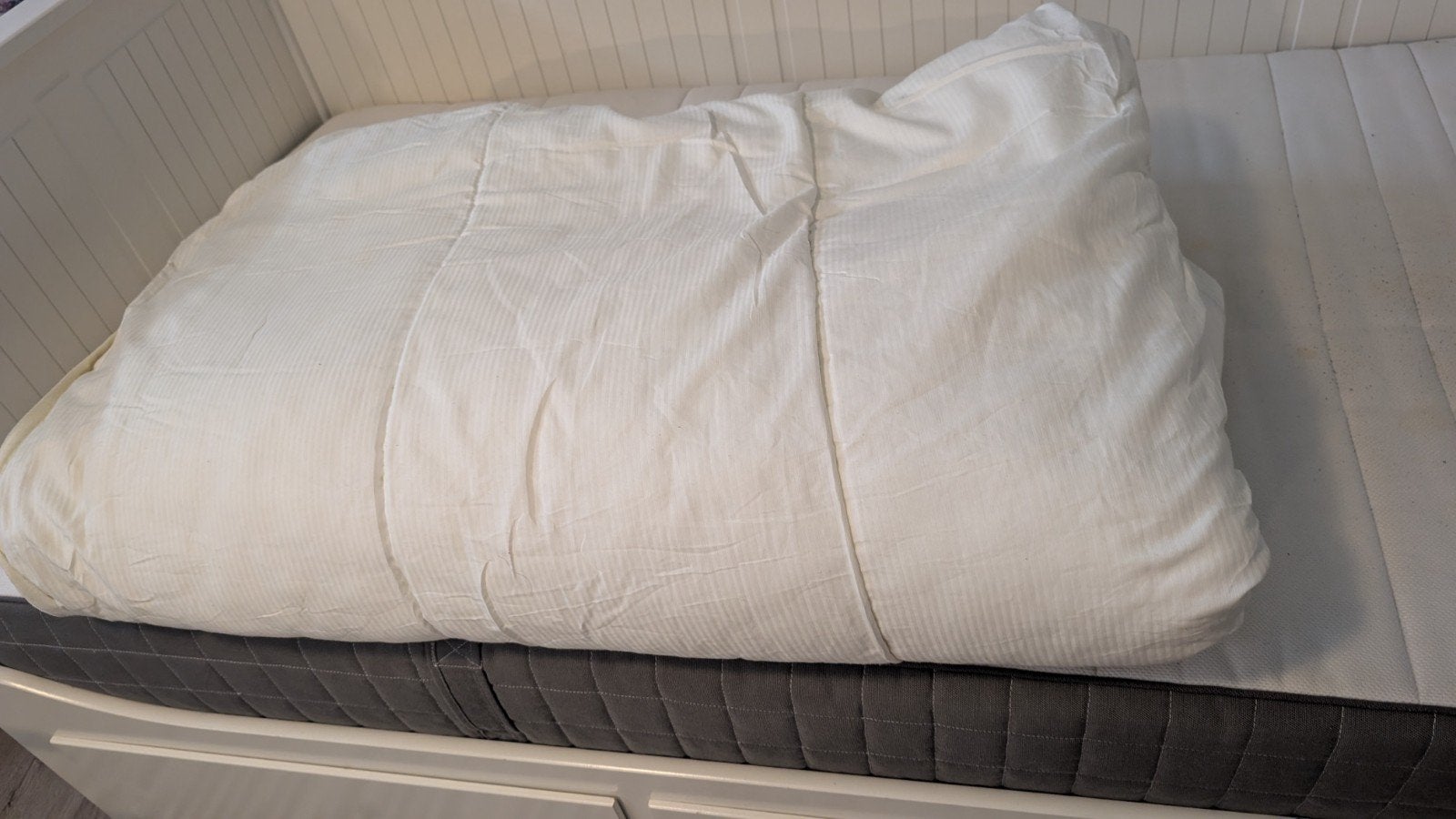 luxe dekbed 2x2.20 wit zomer/winter, Huis en Inrichting, Koppelbaar, Gebruikt, Wit, Tweepersoons