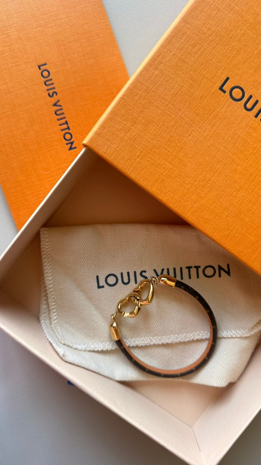 Louis Vuitton Armband, Ophalen, Zo goed als nieuw, Bruin, Leer