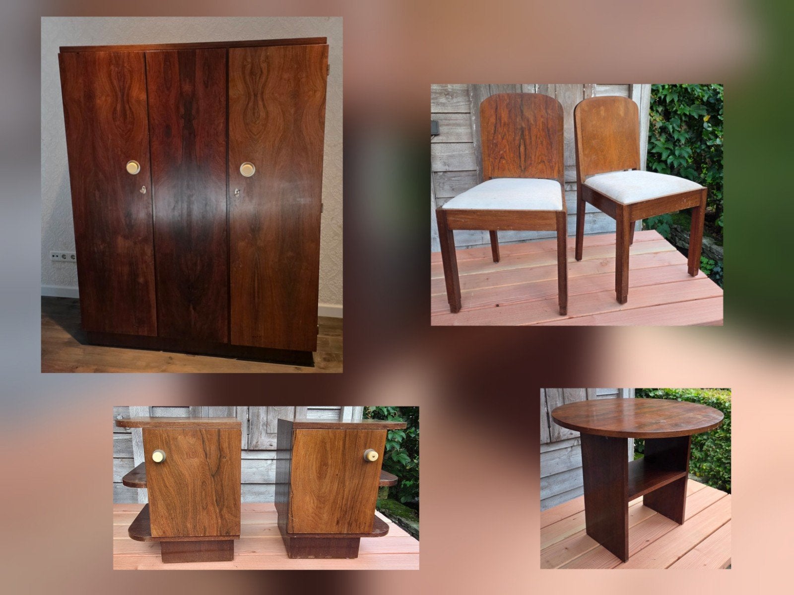 Complete Art Deco Slaapkamer Meubelset Jaren '30, Ophalen