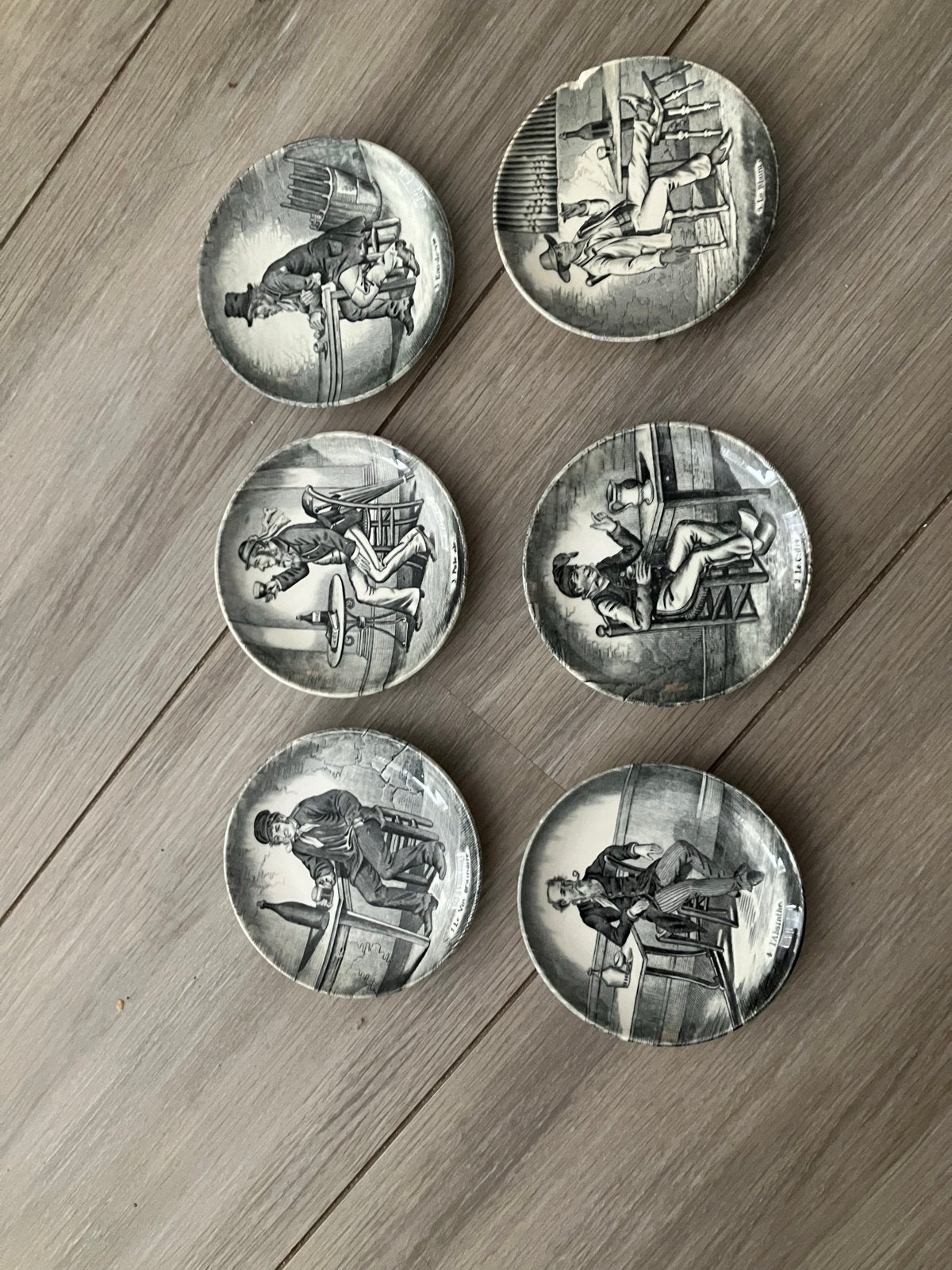 Set van 6 antieke Royal Sphinx Maastricht onderzetters, Antiek en Kunst, Ophalen of Verzenden