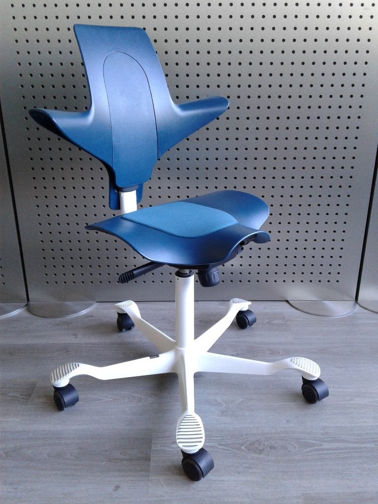 1x HAG Capisco Puls 8010 (Medium) (Blauw), Heel Mooi!, Huis en Inrichting, Bureaustoelen, HÅG, Ophalen of Verzenden, Zo goed als nieuw