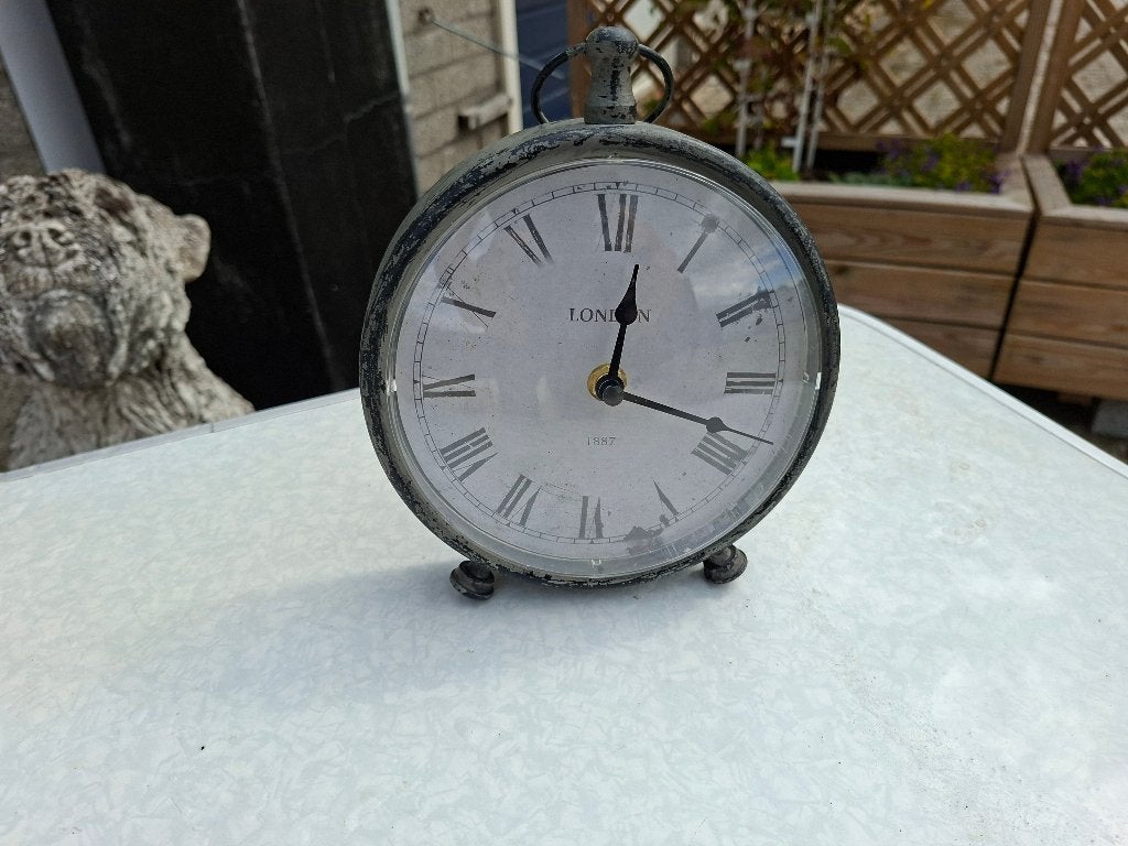 vintage staande klok maar kan ook hangen, Huis en Inrichting, Woonaccessoires | Klokken, Ophalen of Verzenden, Wandklok