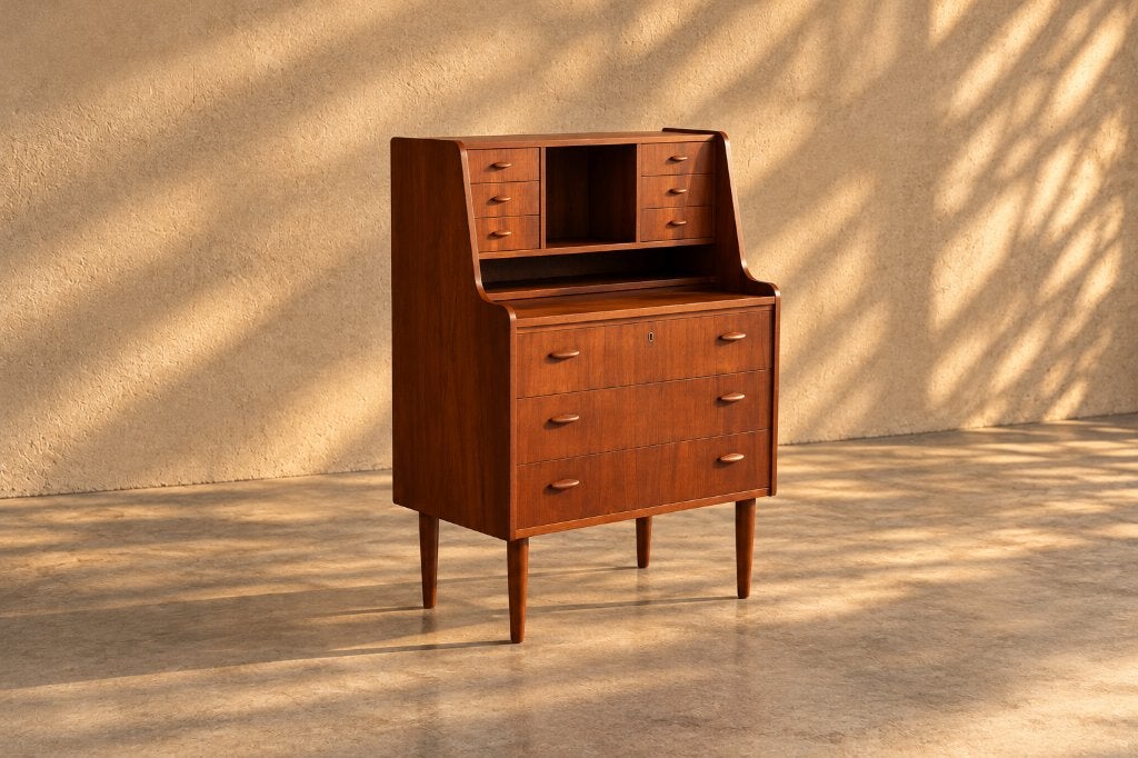 vintage secretaire | kast | jaren 60 | Deens, Gebruikt, ., Ophalen of Verzenden, .