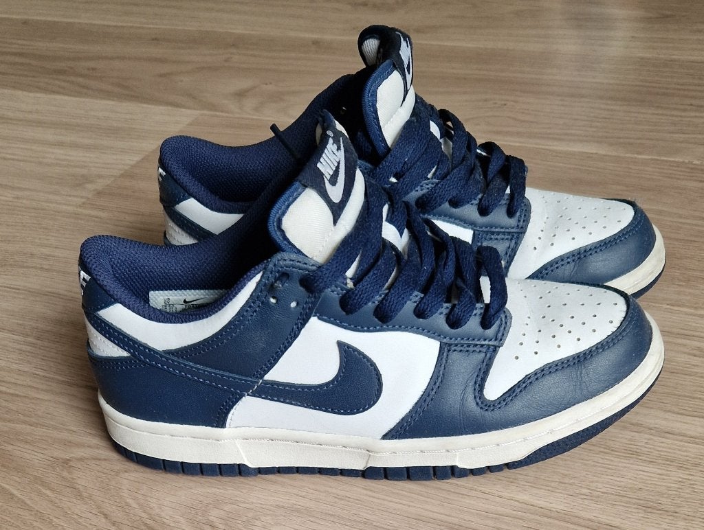 NIKE DUNK RETRO Sneakers laag - white/navy maat 37.5, Gebruikt, Ophalen of Verzenden, Nike, Jongen of Meisje