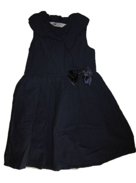 Mooie donker blauwe feestjurk van H&M maat 110., Kinderen en Baby's, H&M, Zo goed als nieuw, Jurk of Rok, Verzenden