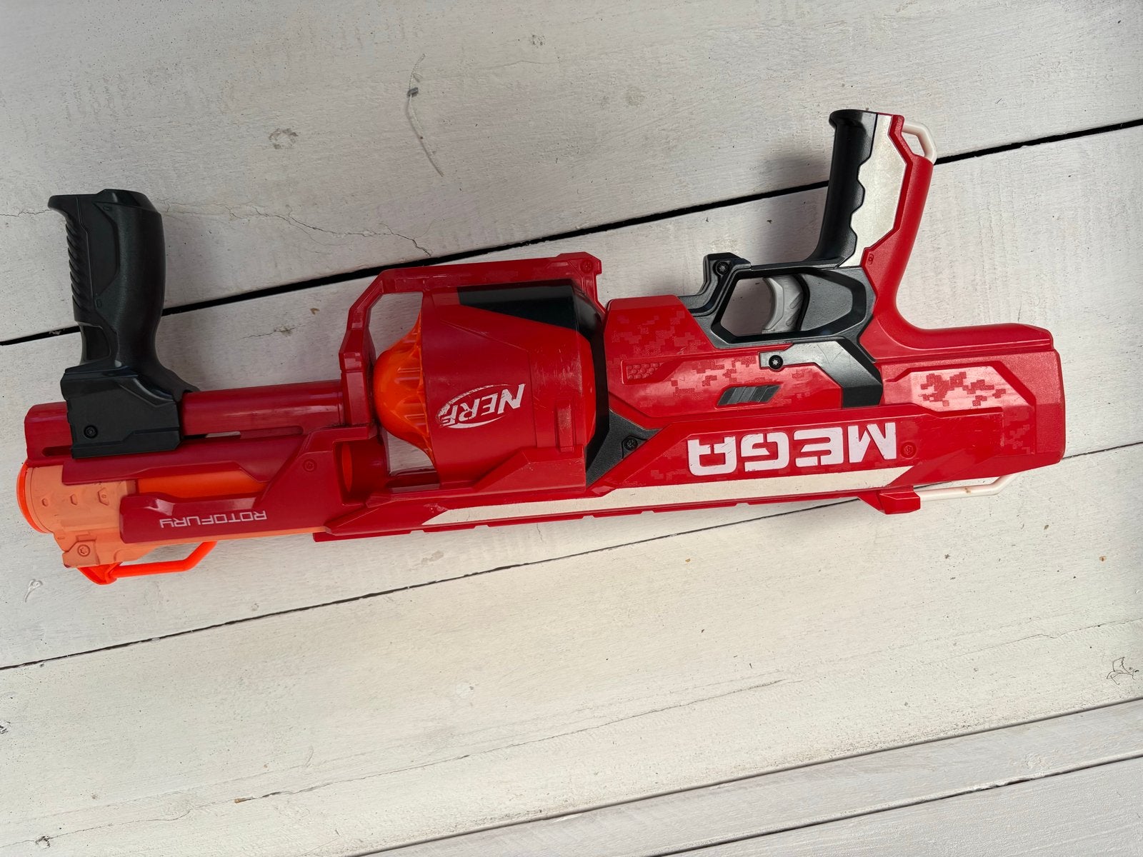 Nerf N-Strike Mega Rotofury Blaster, Ophalen, Gebruikt, Jongen of Meisje