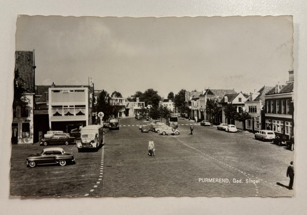 Ansichtkaart Purmerend - Gedempte Singel, Ophalen of Verzenden, 1960 tot 1980, Ongelopen, Noord-Holland