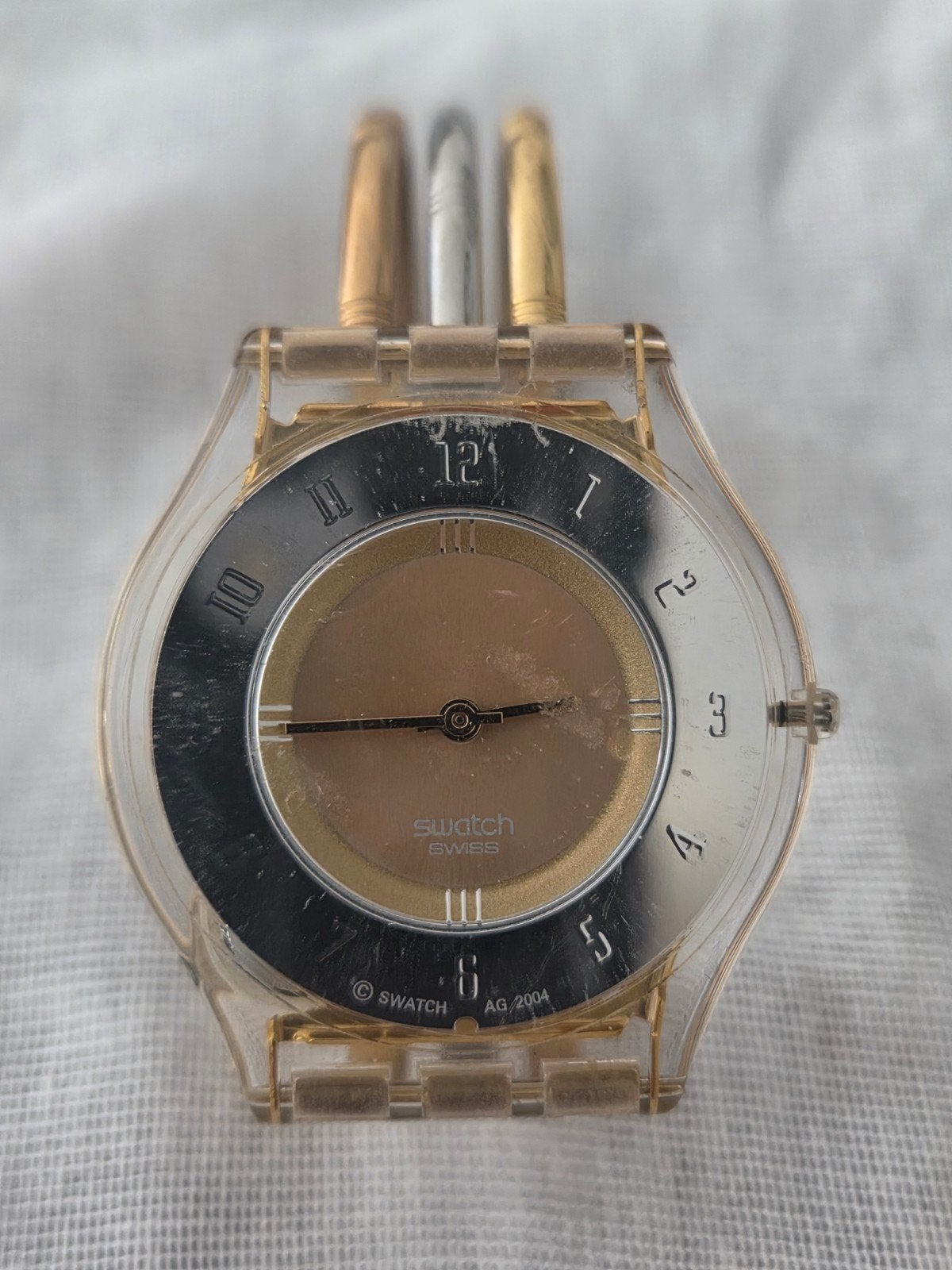 Stijlvol Swatch Dameshorloge - Elegant en Tijdloos, Gebruikt, Ophalen of Verzenden, Info@swatch.com, Swatch AG