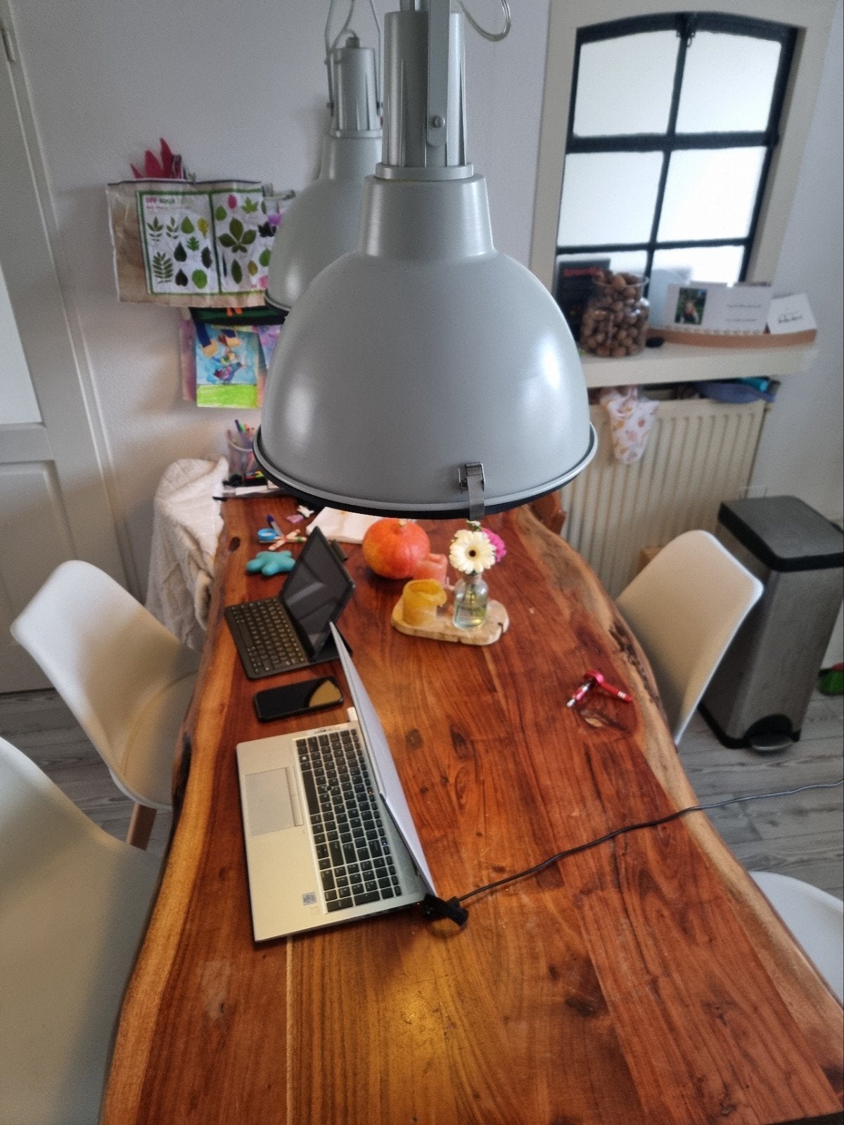 2 KARWEI Hanglamp Brent grijs - Industriële Stijl, Zo goed als nieuw, Metaal, Industrieel, E27 (groot)