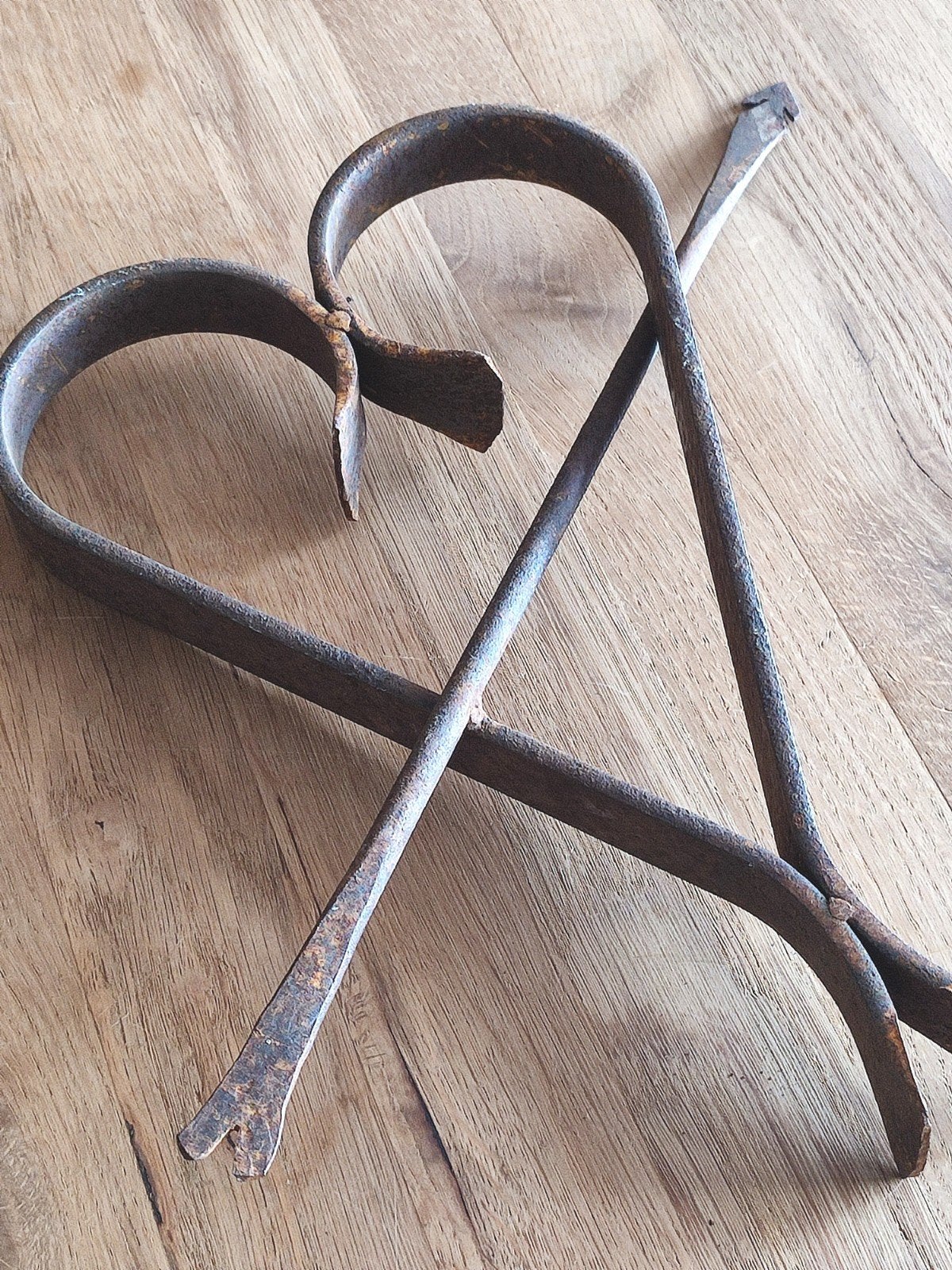 Smeedijzeren hart beeld liefde tuinbeeld wand, Antiek en Kunst, Ophalen of Verzenden