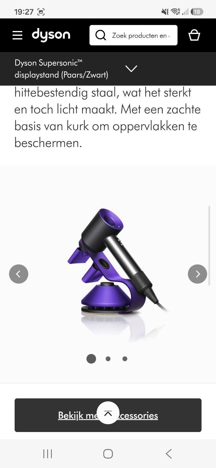 Nieuw in doos Dyson fohn standaad, Ophalen of Verzenden, Nieuw, Föhn of Haardroger