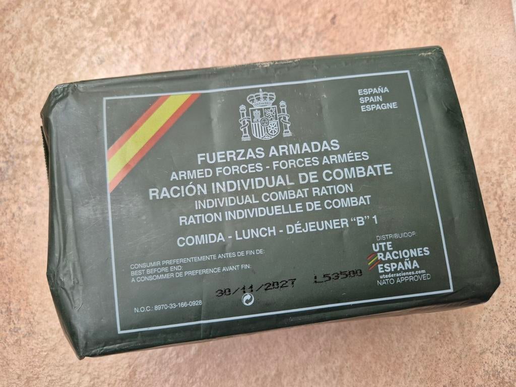 B1 Spaanse Leger MRE Rantsoen Ration B1 - NATO Approved, Verzamelen, Militaria | Algemeen, Verzenden