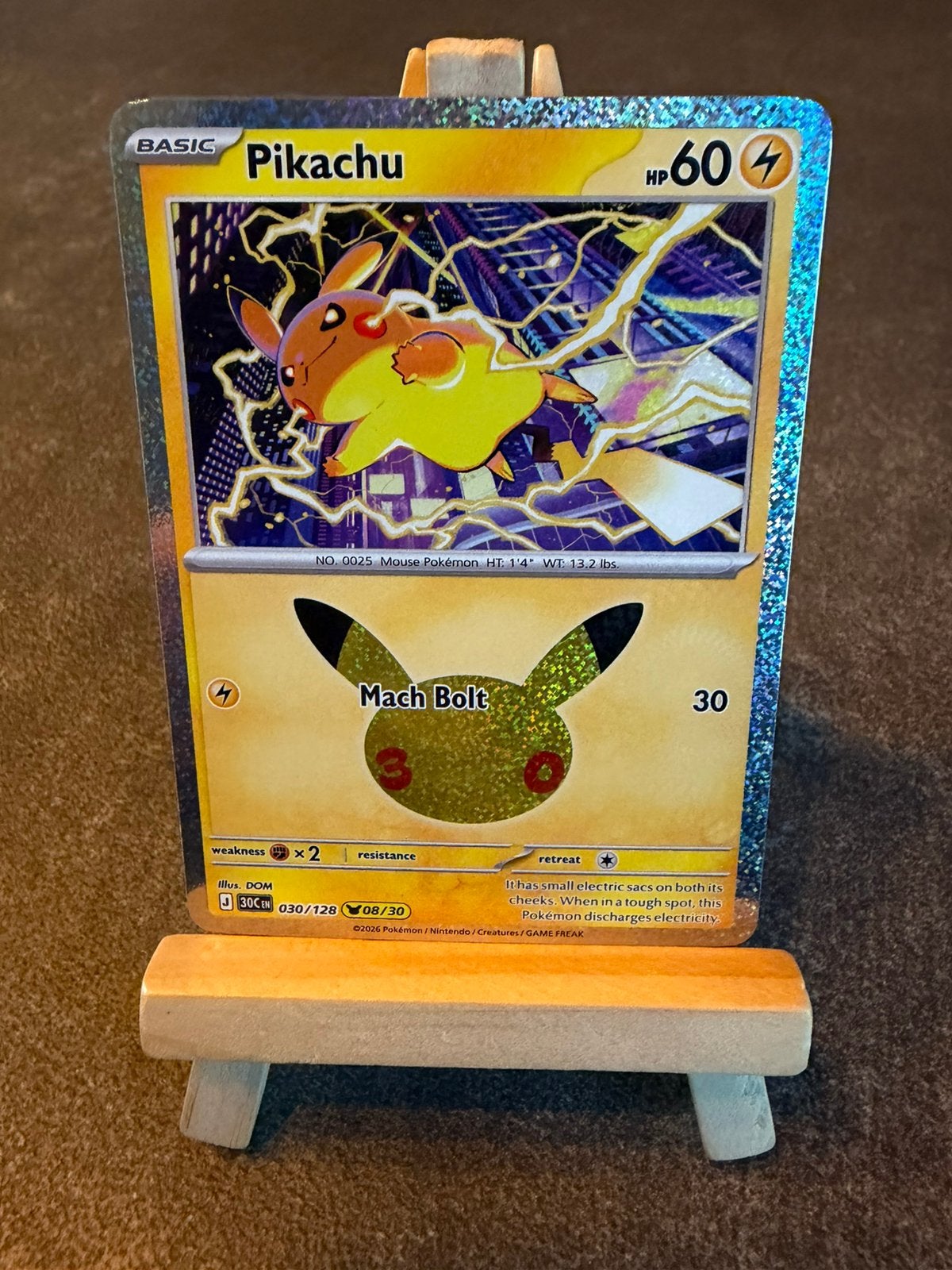Pikachu 30 (08/30) Pokémon Celebration 30th, Ophalen of Verzenden, Zo goed als nieuw