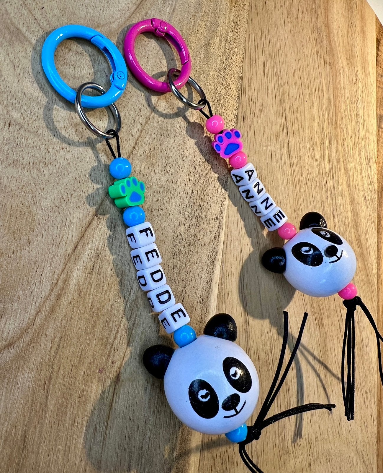 Schattige panda sleutelhanger met naam LEUK TRAKTEREN, Ophalen of Verzenden, Nieuw, Dier of Natuur