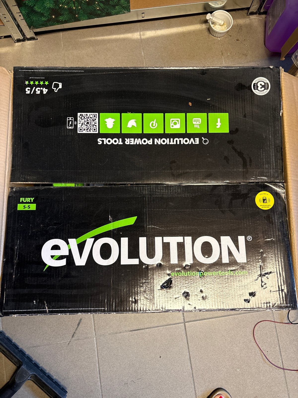 Evolution FURY-5S Tafelzaag, Ophalen, Cirkelzaag, 70 mm of meer, Zo goed als nieuw