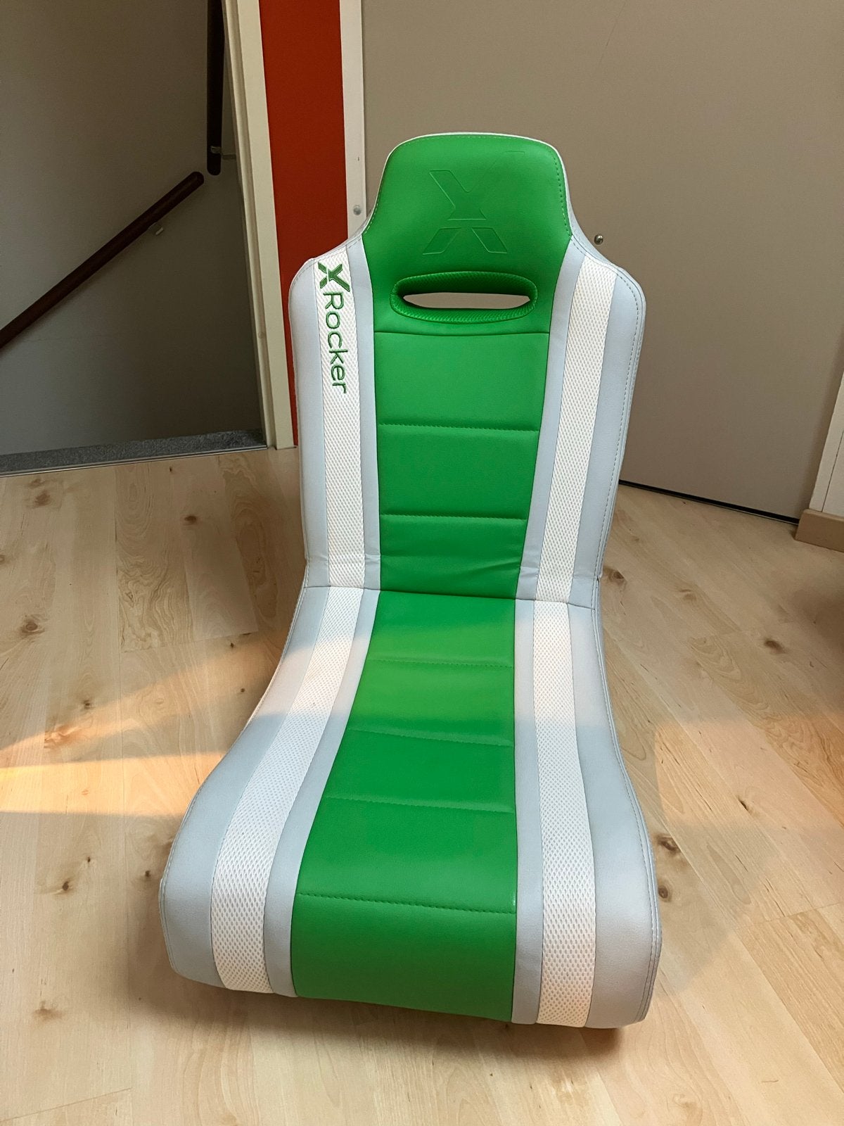 Gamestoel X Rocker met speakers - Groen/Grijs Gaming Stoel, Ophalen, Overige merken, Gebruikt