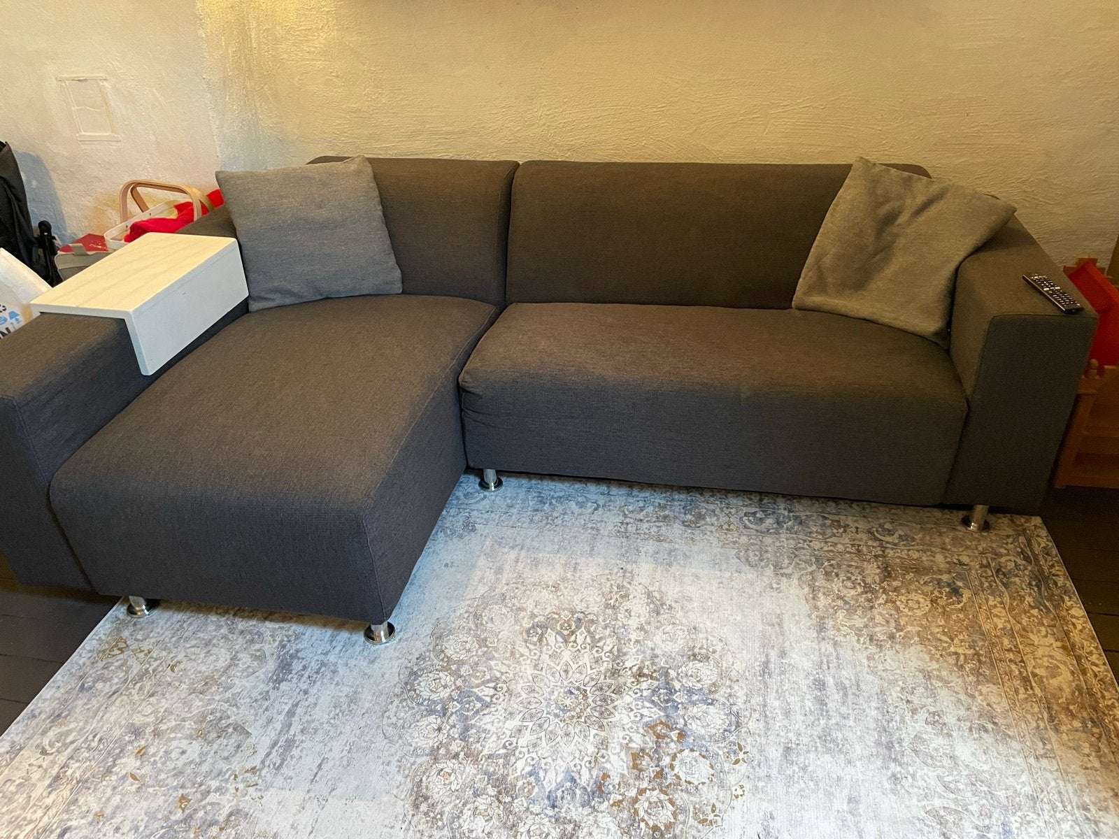 Comfortabele hoekbank, 250 tot 300 cm, Gebruikt, 100 tot 125 cm, Hoekbank