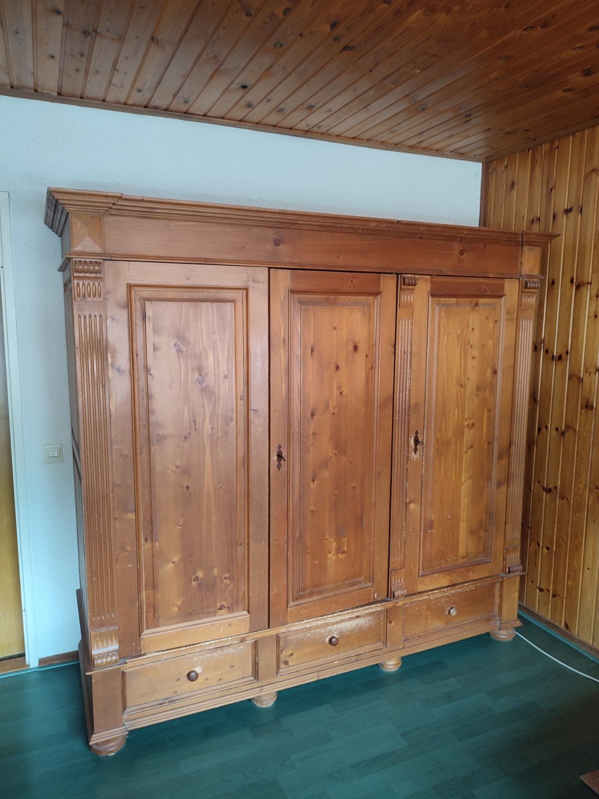 houten kledingkast, Huis en Inrichting, Kasten | Kledingkasten, Gebruikt, 150 tot 200 cm, Overige houtsoorten, 50 tot 75 cm