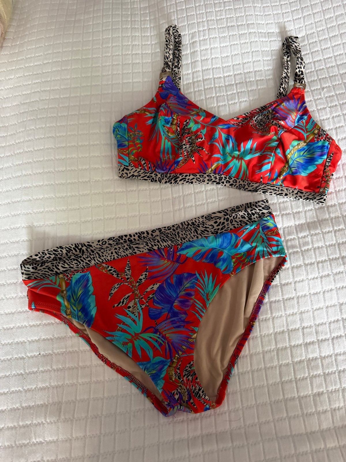 Anita Bikini en bijpassende kaftan, maat M (40/42), Ophalen of Verzenden, Zo goed als nieuw, Rood, Bikini
