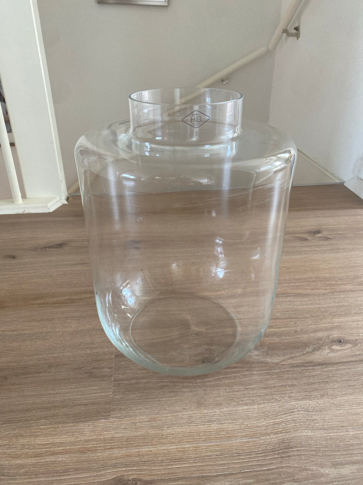 Grote glazen vaas/windlicht van Hakbul HIB Holland, Ophalen