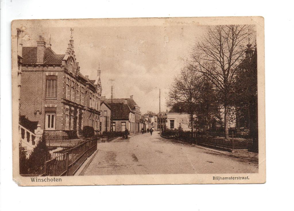 Winschoten, 1927. Blijhamsterstraat., Ophalen of Verzenden, 1920 tot 1940, Gelopen, Groningen