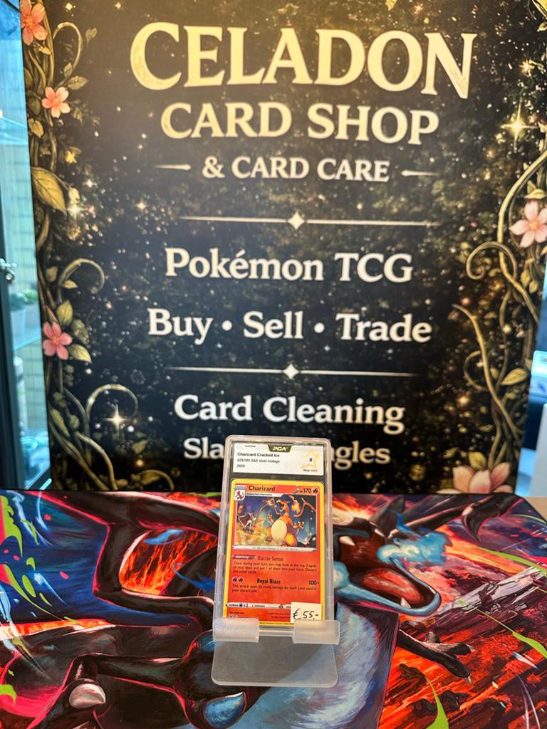 Charizard Cracked Ice PCA 9 Pokémon Kaart Vivid Voltage, Ophalen of Verzenden, Zo goed als nieuw, Losse kaart