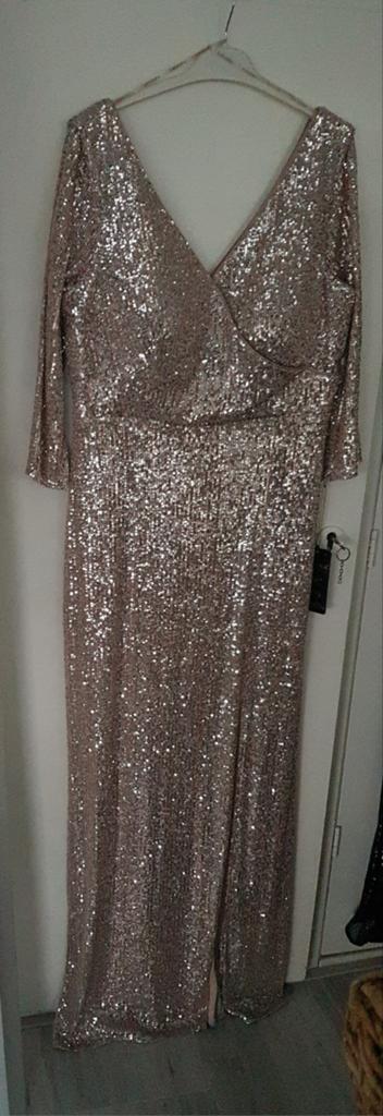 Damesgalajurk poederroze mt 44/46 zgan, Kleding | Dames, Gelegenheidskleding, Overige typen, Blauw, Maat 46/48 (XL) of groter