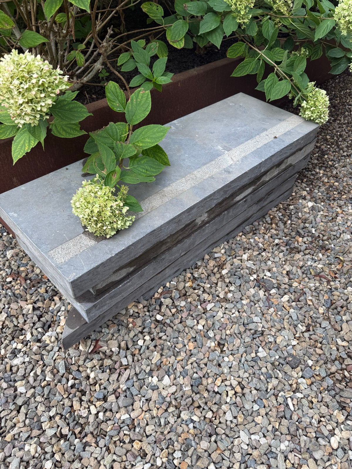 Natuursteen Tredes 6x30x100 cm met Antislip, deels 45 gesle, Ophalen, Gebruikt