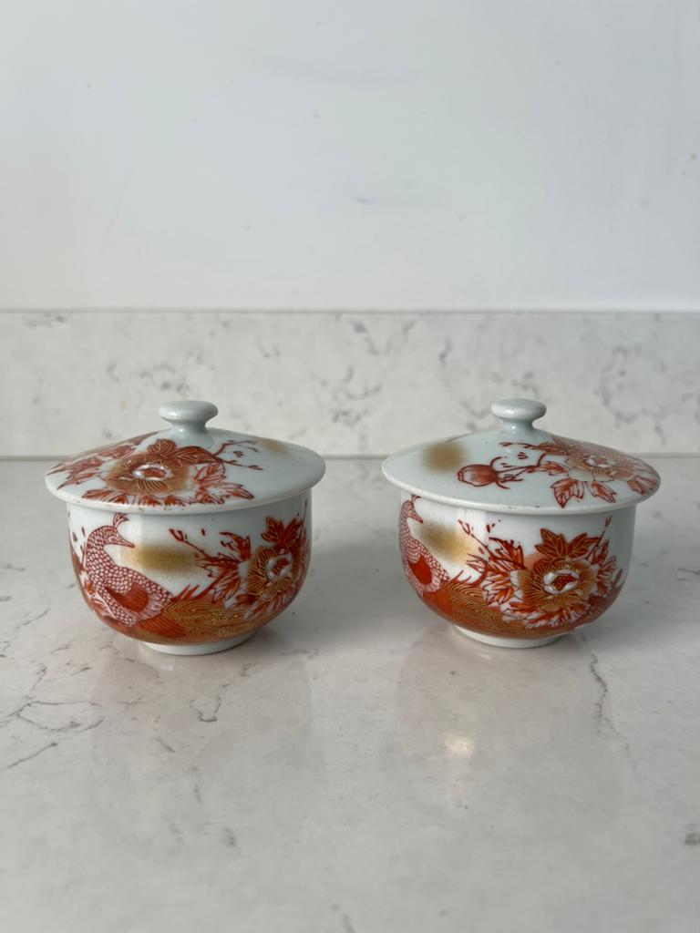 Japanse potjes met deksel., Antiek en Kunst, Ophalen of Verzenden