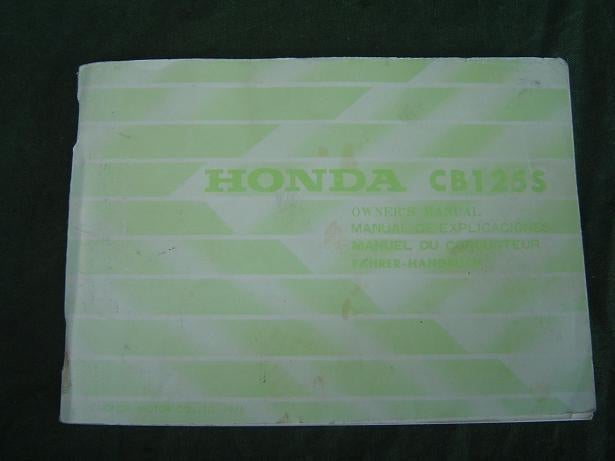 Honda CB125S 1976 motorcycle owner's manual CB125 S, Ophalen of Verzenden, Honda