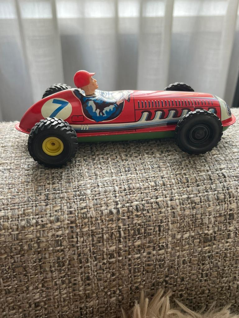 Racer auto blik- jaren 60 - Schuman racer, Verzamelen, Speelgoed, Ophalen of Verzenden, Gebruikt