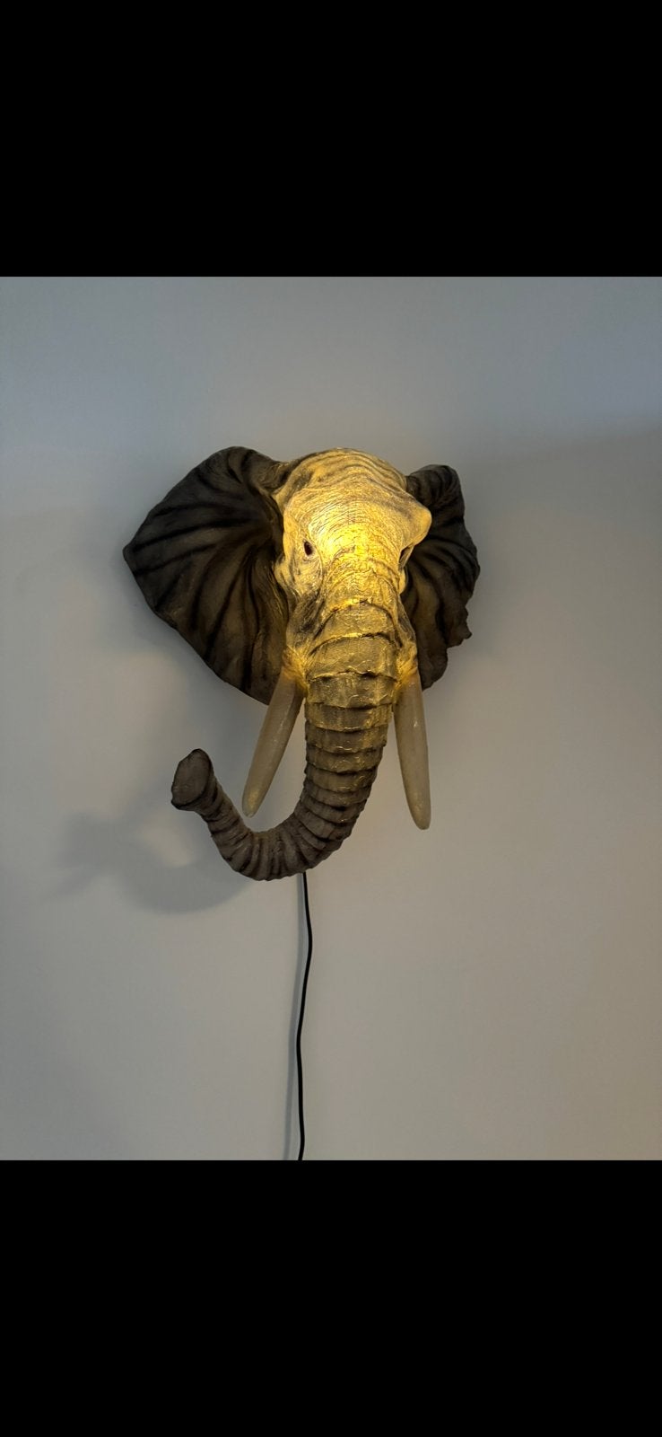 Zoeppritz lamp olifant fiber glas kinderkamer, Ophalen of Verzenden, Zo goed als nieuw, Glas