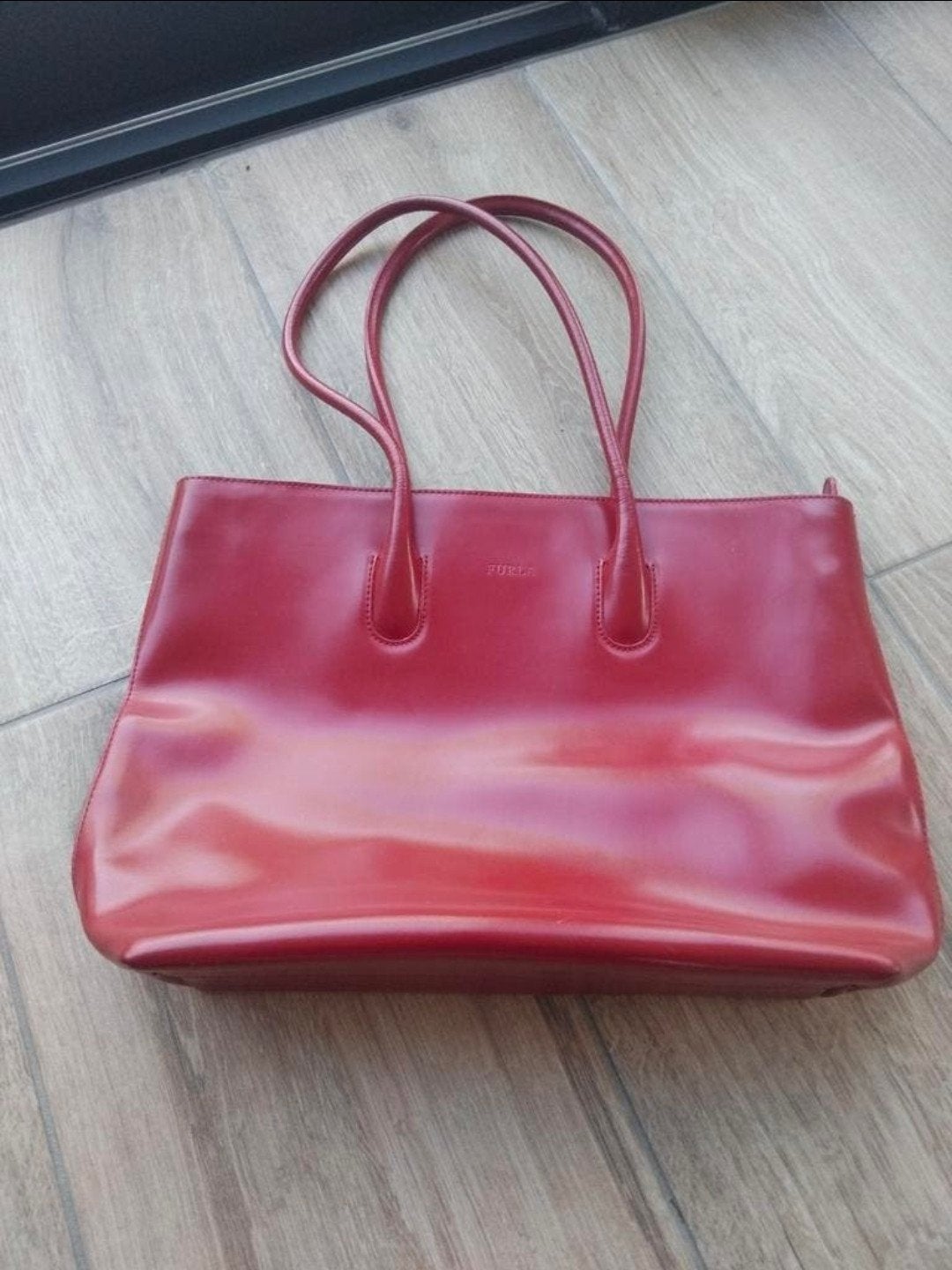 Furla handtas Italië rood leer prijs €60, Ophalen of Verzenden, Rood, Handtas