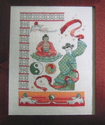 Borduurpatroon  Japanse merklap   nr 5512, Hobby en Vrije tijd, Verzenden, Nieuw, Handborduren, Patroon