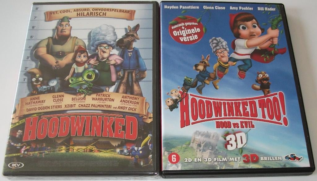 Film-Serie *** HOODWINKED *** Deel 1 + 2, Alle leeftijden, Ophalen of Verzenden, Zo goed als nieuw