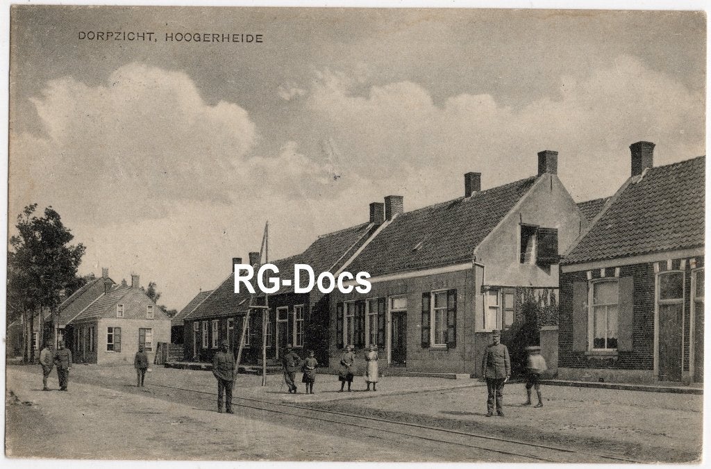Ansichtkaart - Briefkaart Militairen Hoogerheide tram 1933, Verzamelen, Ophalen of Verzenden, Voor 1920, Gelopen, Noord-Brabant