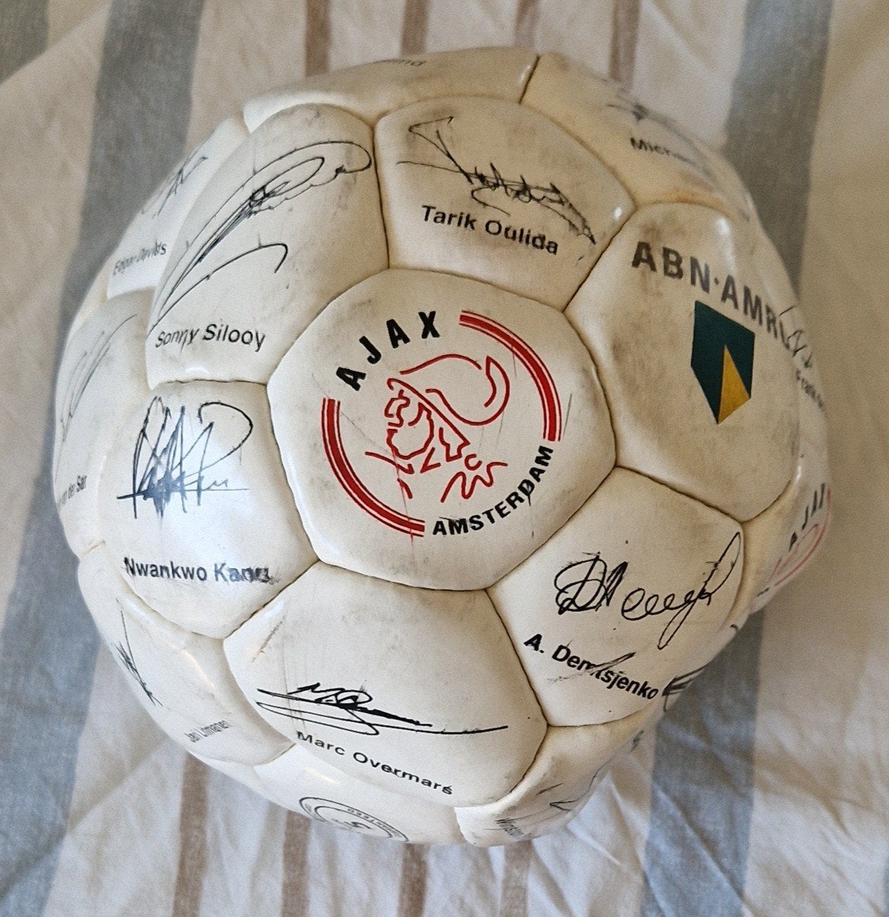 Gesigneerde Ajax Champions League Bal 1995, Maat XL, Ophalen of Verzenden, Gebruikt, Bal