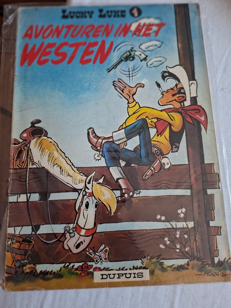 Lucky Luke 4, avonturen in het westen, Eén stripboek, Ophalen of Verzenden