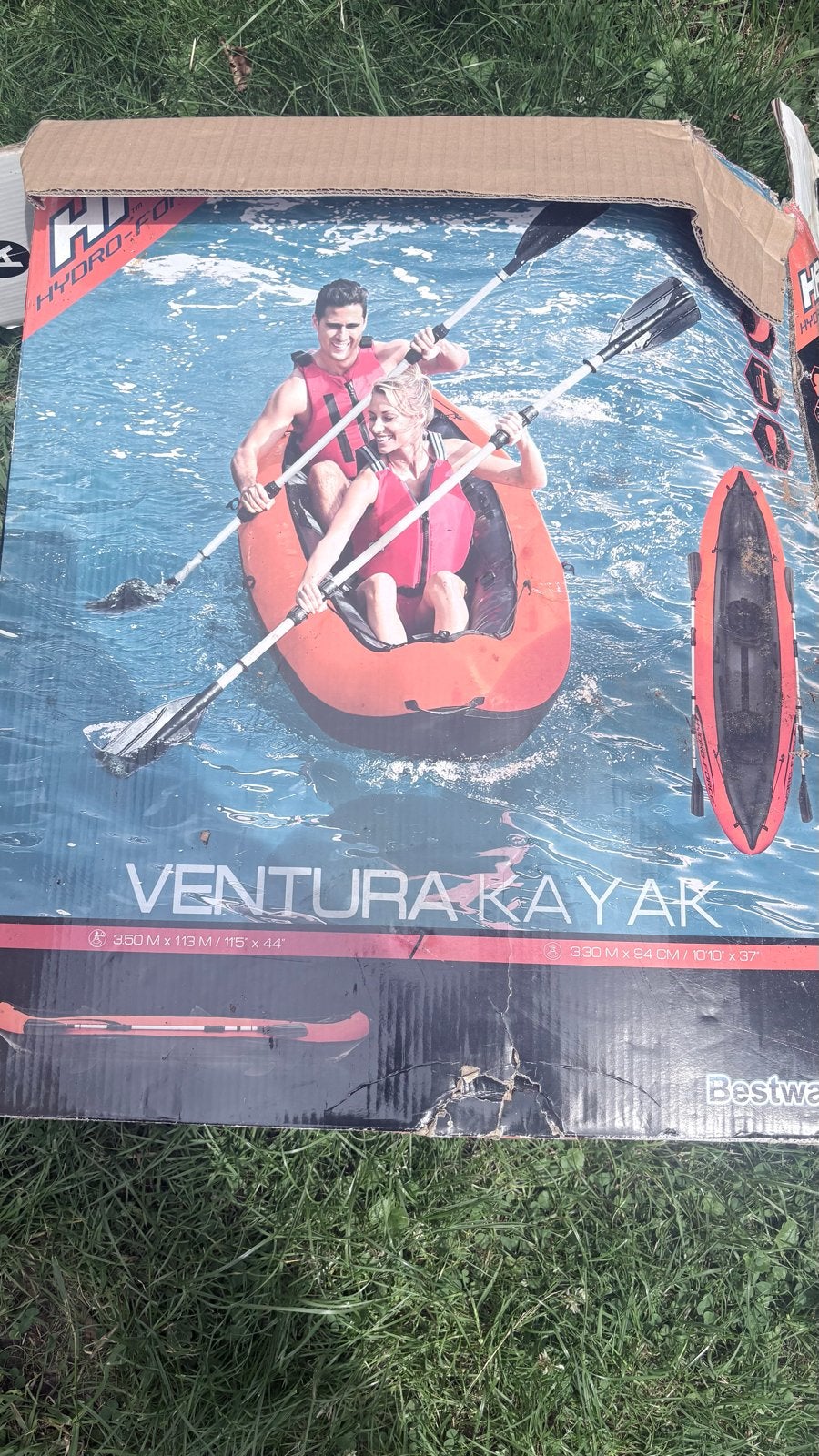Bestway Hydro-Force Ventura Kayak - 2-persoons opblaasbaar, Ophalen, Opblaasbaar, Zo goed als nieuw, 2-persoons