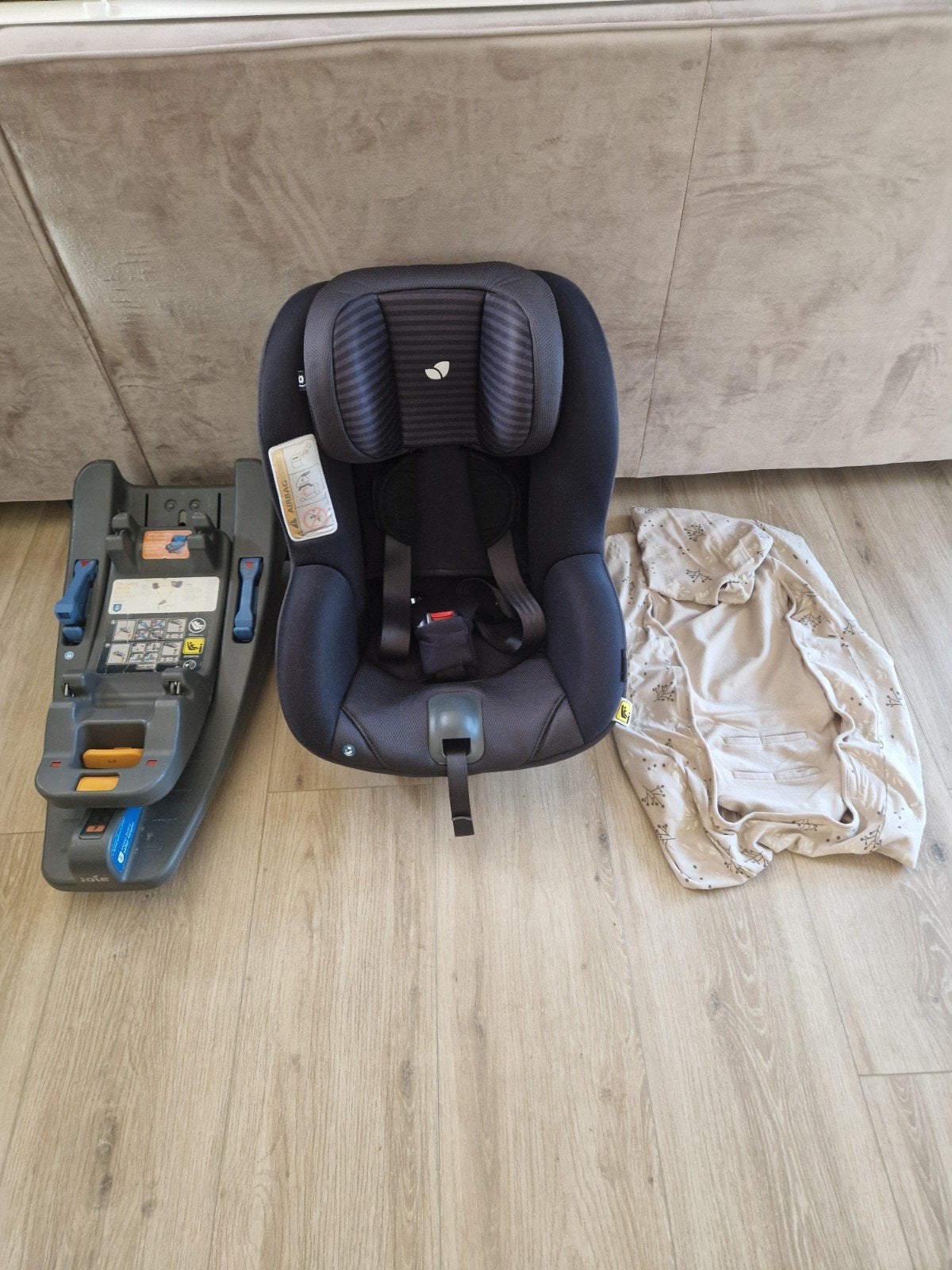 Joie i-AnchorFIX autostoel met Isofix base, 0 t/m 18 kg, Verstelbare rugleuning, Zo goed als nieuw, Isofix