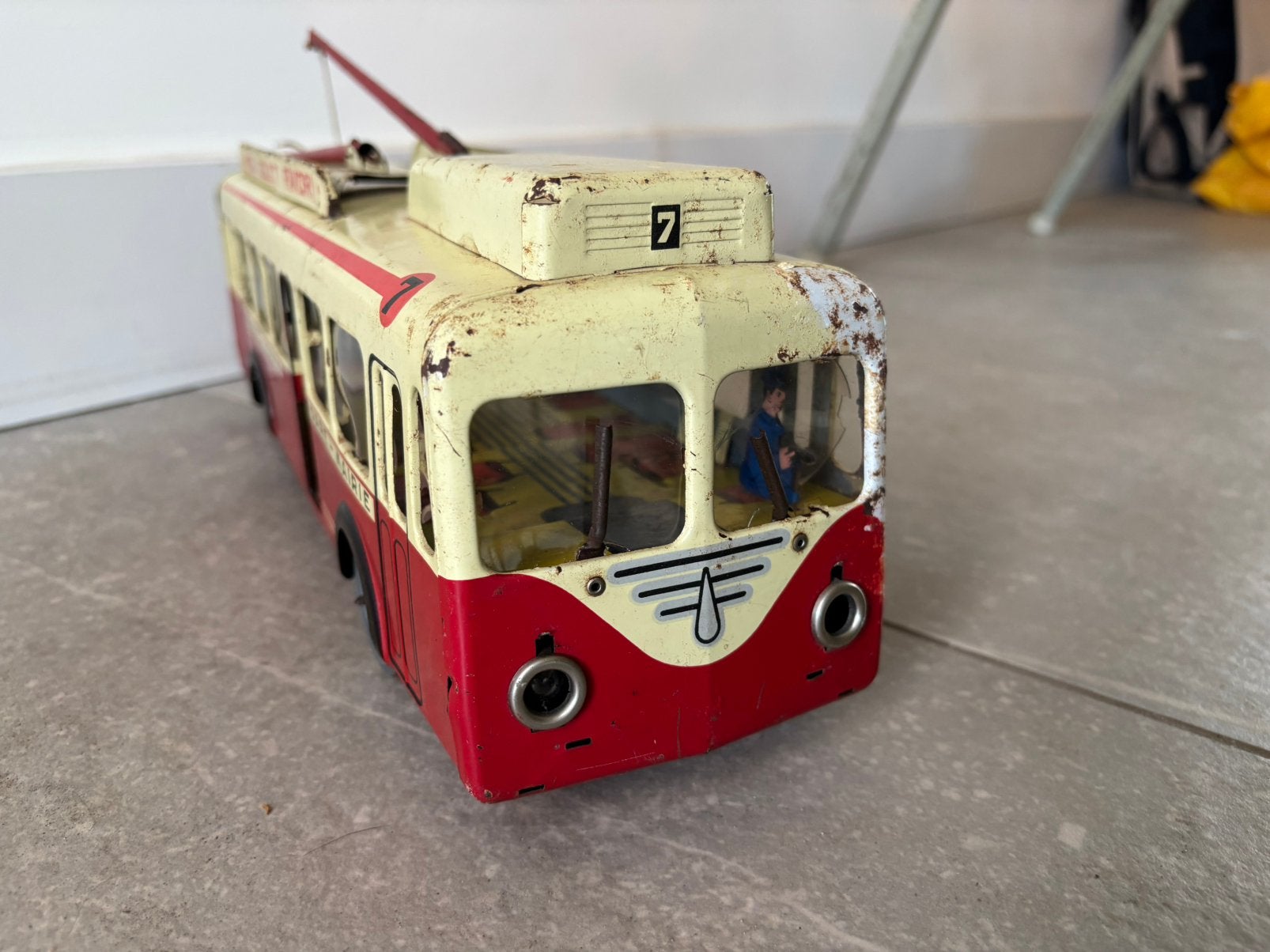 JOUSTRA TROLLEY BUS 1959 "Mon jouet favori", Antiek en Kunst, Antiek | Speelgoed, Ophalen of Verzenden