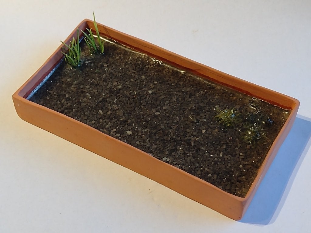 langwerpige vijver 13,5 x 7 x 2 cm / miniatuur, Ophalen, Zo goed als nieuw, Decoratie